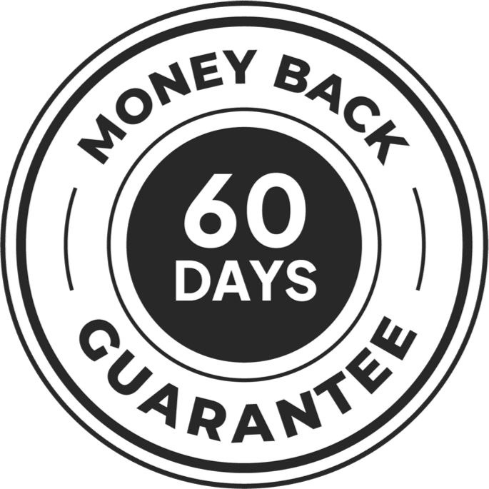 Vinetaro 60-day money-back guarantee badge